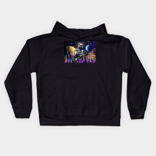 Alien Moon City Kids Hoodie